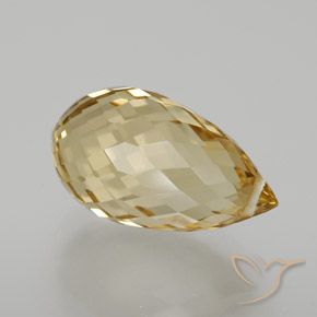 Citrino Dorado natural de 6.65 ct, Corte Briolette, VVS