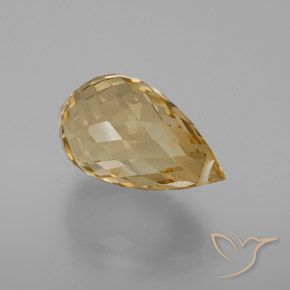 Citrino Dorado natural de 7.33 ct, Corte Briolette, VVS