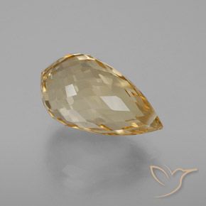 Citrino Dorado natural de 7.22 ct, Corte Briolette, VVS