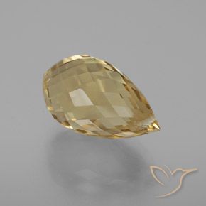 Citrino Naranja dorado natural de 7.16 ct, Corte Briolette, VVS-VS
