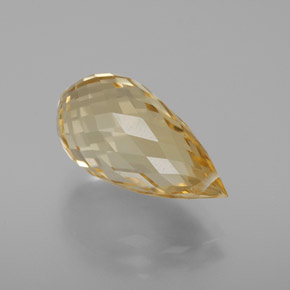 Citrino dorado natural de 7,09 ct, briolette, VVS