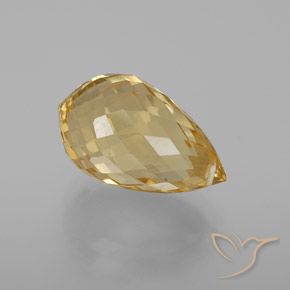 Citrino Naranja dorado natural de 7.50 ct, Corte Briolette, VVS-VS