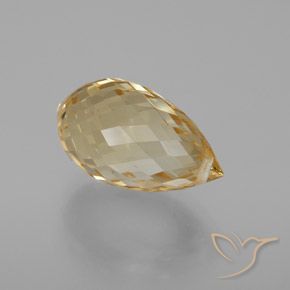 Citrino Dorado claro natural de 7.30 ct, Corte Briolette, VVS-VS