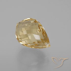 Citrino Naranja dorado natural de 7.20 ct, Corte Briolette, VVS-VS