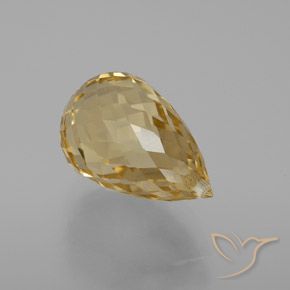 Citrino Dorado claro natural de 8.24 ct, Corte Briolette, VVS-VS