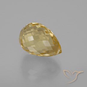 Citrino Oro natural de 6.14 ct, Corte Briolette, VVS-VS