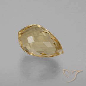 Citrino Naranja dorado natural de 6.27 ct, Corte Briolette, VVS-VS