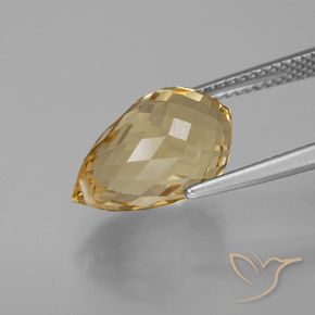Citrino Naranja dorado natural de 6.27 ct, Corte Briolette, VVS-VS