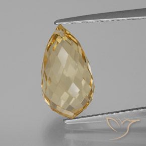 6.44ct Natural Dorado claro Citrino, Corte Briolette, VVS