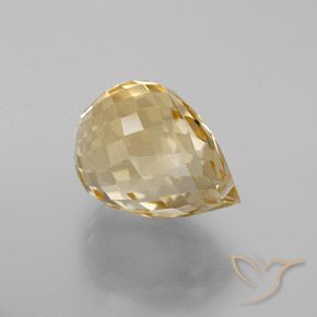 Citrino Naranja dorado natural de 5.41 ct, Corte Briolette, VVS-VS