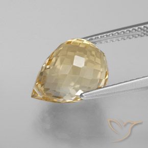 Citrino Naranja dorado natural de 5.41 ct, Corte Briolette, VVS-VS