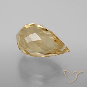 Citrino Naranja dorado natural de 4.71 ct, Corte Briolette, VVS-VS