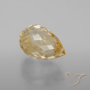 Citrino Naranja dorado natural de 4.30 ct, Corte Briolette, VVS-VS