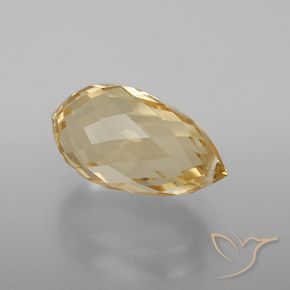 Citrino Naranja dorado natural de 4.68 ct, Corte Briolette, VVS-VS