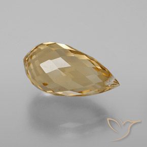 Citrino Naranja dorado natural de 4.70 ct, Corte Briolette, VVS-VS
