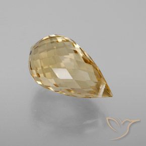 Citrino Naranja dorado natural de 6.13 ct, Corte Briolette, VVS