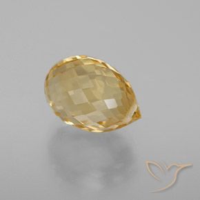 Citrino Naranja dorado natural de 4.98 ct, Corte Briolette, VVS