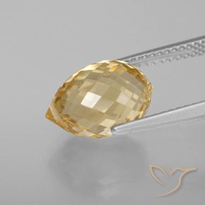 Citrino Naranja dorado natural de 4.98 ct, Corte Briolette, VVS
