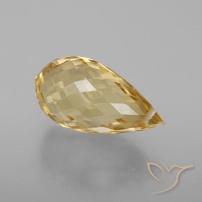 Citrino Naranja dorado natural de 5.97 ct, Corte Briolette, VVS-VS