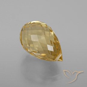 Citrino Naranja dorado natural de 6.52 ct, Corte Briolette, VVS