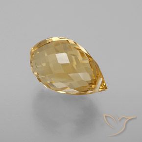 Citrino Naranja dorado natural de 6.09 ct, Corte Briolette, VVS