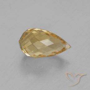 Citrino Naranja dorado natural de 5.07 ct, Corte Briolette, VVS