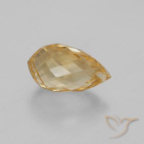 Citrino Naranja dorado natural de 4.28 ct, Corte Briolette, VVS