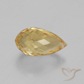 Citrino Naranja dorado natural de 3.49 ct, Corte Briolette, VVS