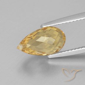 Citrino Naranja dorado natural de 3.49 ct, Corte Briolette, VVS