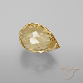 Citrino Naranja dorado natural de 4.90 ct, Corte Briolette, VVS