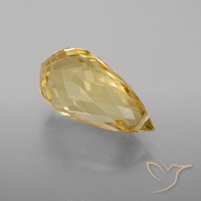 Citrino Naranja dorado natural de 5.86 ct, Corte Briolette, VVS
