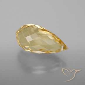 Citrino Naranja dorado natural de 5.42 ct, Corte Briolette, VVS-VS