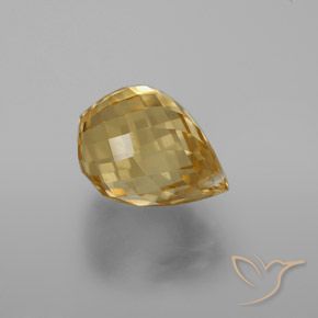 Citrino Naranja dorado natural de 5.40 ct, Corte Briolette, VVS-VS