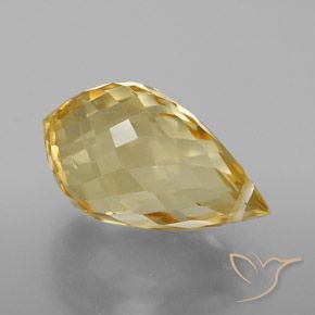 Citrino Dorado natural de 4.95 ct, Corte Briolette, VVS-VS