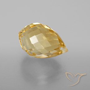 Citrino Naranja dorado natural de 4.77 ct, Corte Briolette, VVS