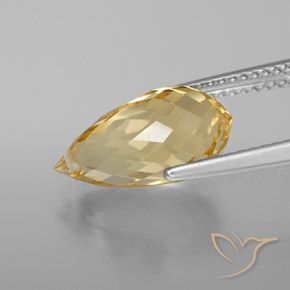 Citrino Naranja dorado natural de 3.88 ct, Corte Briolette, VVS-VS