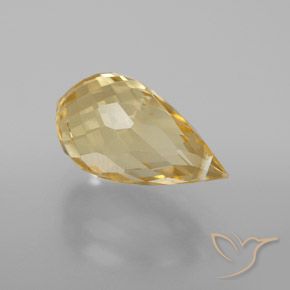 Citrino dorado natural de 4,28 ct, briolette, VS