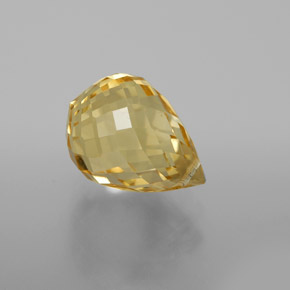 Citrino Dorado claro natural de 4.22 ct, Corte Briolette, VVS-VS