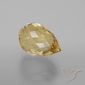 Citrino Naranja dorado natural de 4.15 ct, Corte Briolette, VVS-VS