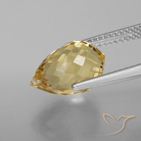 Citrino Naranja dorado natural de 4.15 ct, Corte Briolette, VVS-VS