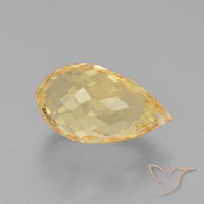 Citrino Oro natural de 6.11 ct, Corte Briolette, VVS-VS