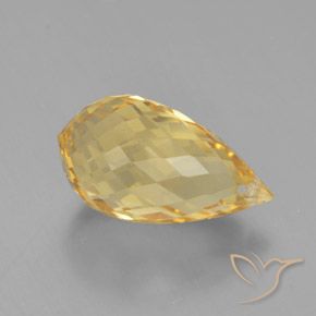 Citrino dorado natural de 6,00 ct, briolette, VVS-VS