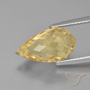 Citrino dorado natural de 6,00 ct, briolette, VVS-VS