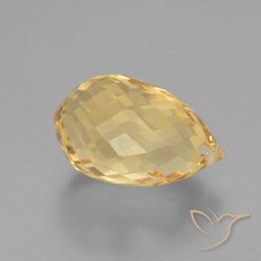 Citrino Dorado claro natural de 5.49 ct, Corte Briolette, VVS