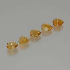 Gemas de citrino dorado natural de 4,03 ct, forma de corazón, VS