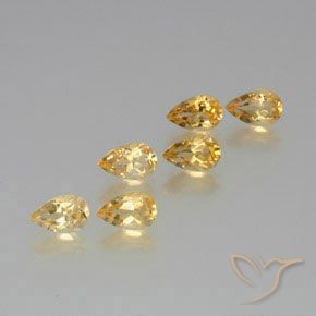 5.31ctw Natural Dorado Citrino, En forma de pera, VS
