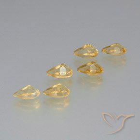 Gemas de Citrino Dorado natural de 5.31 ct, En forma de pera, VS
