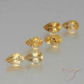 5.03ctw Natural Dorado Citrino, En forma de pera, VS