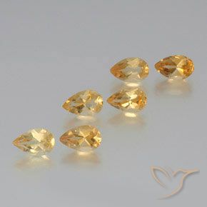 5.14ctw Natural Dorado Citrino, En forma de pera, VS