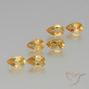 4.37ctw Natural Dorado claro Citrino, En forma de pera, VS
